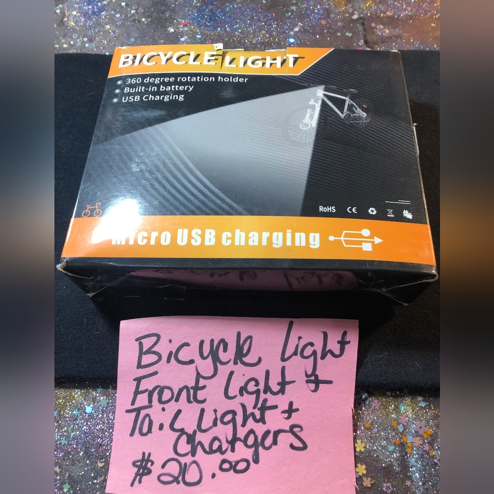 Bicycle head light and rear light